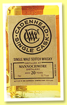 Mannochmore 20 yo 1997/2017 (52.7%, Cadenhead, Single Cask, hogshead, 276 bottles)