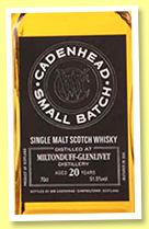 Miltonduff-Glenlivet 20 yo 1994/2015 (51.5%, Cadenhead, Small Batch, 366 bottles) Miltonduff-Glenlivet 20 yo 1994/2015 (51.5%, Cadenhead, Small Batch, 366 bottles)