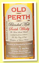 Old Perth ‘Number 4’ (43%, Morrison & Mackay, blended malt, 2016) Old Perth ‘Number 4’ (43%, Morrison & Mackay, blended malt, 2016)