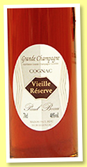 Paul Beau ‘Vieille Réserve’ (40%, OB, Cognac, Grande Champagne, +/-2016)