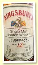 Rosebank 12 yo 1980/1992 (60.1%, Kingsbury, sherry butt, cask #2467)