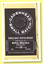 Royal Brackla 18 yo 1997/2016 (54.4%, Cadenhead, Small Batch, 402 bottles)