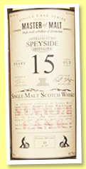 Speyside 15 yo 2000/2016 (60.7%, Master of Malt, cask #2381) Speyside 15 yo 2000/2016 (60.7%, Master of Malt, cask #2381)