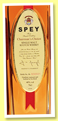 Speyside 'Spey Chairman's Choice' (40%, OB, +/-2017) Speyside 'Spey Chairman's Choice' (40%, OB, +/-2017)