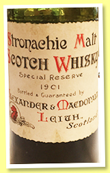 Stronachie 1901 (no ABV stated, OB, Alexander & MacDonald, +/-1925?) Stronachie 1901 (no ABV stated, OB, Alexander & MacDonald, +/-1925?)