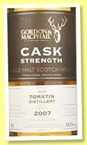 Tomatin 2007/2017 (58.5%, Gordon & MacPhail, Cask Strength, casks # casks 4920, 4921, 4922) Tomatin 2007/2017 (58.5%, Gordon & MacPhail, Cask Strength, casks # casks 4920, 4921, 4922)