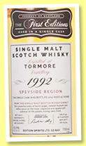 Tormore 25 yo 1992/2017 (55.9%, Hunter Laing, The First Editions, refill butt, cask #13311, 434 bottles)