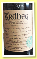 Ardbeg 1975/1999 (45.2%, OB, hand bottled at the distillery, sherry, cask #4702, 214 bottles) Ardbeg 1975/1999 (45.2%, OB, hand bottled at the distillery, sherry, cask #4702, 214 bottles)