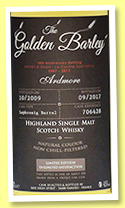 Ardmore 2007/2017 (45%, The Golden Barley, Laphroaig barrel, cask #706428) Ardmore 2007/2017 (45%, The Golden Barley, Laphroaig barrel, cask #706428)