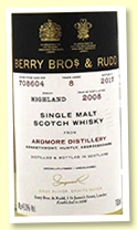 Ardmore 8 yo 2008/2017 (46%, Berry Brothers, bourbon barrel, cask #708604)
