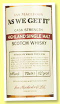 As we get it (64%, Ian MacLeod, Highland, +/-2017)