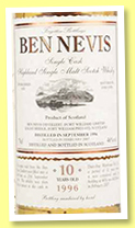 Ben Nevis 10 yo 1996/2007 (46%, OB, single cask, 700 bottles) Ben Nevis 10 yo 1996/2007 (46%, OB, single cask, 700 bottles)