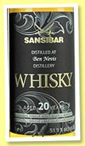 Ben Nevis 20 yo 1996/2016 (51.9%, Sansibar, 212 bottles) Ben Nevis 20 yo 1996/2016 (51.9%, Sansibar, 212 bottles)