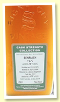 Benriach 28 yo 1975/2004 (56.3%, Signatory Vintage, Cask Strength Collection, sherry hogshead, cask #7217, 221 bottles)
