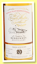 Benrinnes 20 yo 1995/2016 (51.1%, The Single Malts of Scotland, hogshead, cask #9057, 281 bottles) Benrinnes 20 yo 1995/2016 (51.1%, The Single Malts of Scotland, hogshead, cask #9057, 281 bottles)