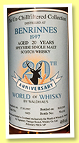 Benrinnes 20 yo 1997/2018 (46%, Signatory Vintage for World of Whisky by Waldhaus, cask #9425, 301 bottles) Benrinnes 20 yo 1997/2018 (46%, Signatory Vintage for World of Whisky by Waldhaus, cask #9425, 301 bottles)