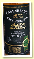 Benrinnes 20 yo 1997/2018 (55.5%, Cadenhead Authentic Collection, bourbon barrel, 168 bottles) Benrinnes 20 yo 1997/2018 (55.5%, Cadenhead Authentic Collection, bourbon barrel, 168 bottles)