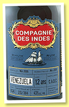 C.A.D.C. 12 yo 2006/2018 (43%, Compagnie des Indes, Venezuela, cask #VCA1, 384 bottles) 