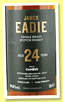 Cambus 24 yo 1993/2018 (54.9%, James Eadie, sherry cask, cask #48093) Cambus 24 yo 1993/2018 (54.9%, James Eadie, sherry cask, cask #48093)