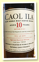 Caol Ila 10 yo (58.2%, OB for Feis Ile 2018, refill American oak & rejuvenated European oak, 2500 bottles) 