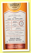 Caol Ila 13 yo 2004/2018 (45%, Gordon & MacPhail, Connoisseurs Choice, Hermitage wood finish, 3166 bottles) Caol Ila 13 yo 2004/2018 (45%, Gordon & MacPhail, Connoisseurs Choice, Hermitage wood finish, 3166 bottles)