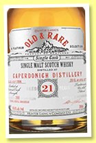 Caperdonich 21 yo 1994/2016 (59.6%, Hunter Laing, Platinum Old & Rare, hogshead, 200 bottles) Caperdonich 21 yo 1994/2016 (59.6%, Hunter Laing, Platinum Old & Rare, hogshead, 200 bottles)