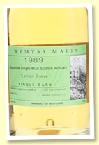 Cragganmore 1989/2011 (46%, Wemyss Malt, ‘Lemon Grove’, hogshead, 371 bottles) Cragganmore 1989/2011 (46%, Wemyss Malt, ‘Lemon Grove’, hogshead, 371 bottles)