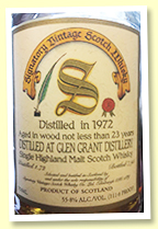 Glen Grant 1972/1995 23 yo (55.8%, Signatory Vintage for USA, sherry) Glen Grant 1972/1995 23 yo (55.8%, Signatory Vintage for USA, sherry)