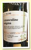 Glen Scotia 16 yo 2001/2018 (53.1%, Scotch Malt Whisky Society, ‘A masculine enigma’, #93.90, refill hogshead, 175 bottles) Glen Scotia 16 yo 2001/2018 (53.1%, Scotch Malt Whisky Society, ‘A masculine enigma’, #93.90, refill hogshead, 175 bottles)