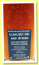Glenlivet 36 yo 1981/2018 (47.6%, Signatory Vintage, The Whisky Exchange, sherry butt, cask #12, 702 bottles) Glenlivet 36 yo 1981/2018 (47.6%, Signatory Vintage, The Whisky Exchange, sherry butt, cask #12, 702 bottles)