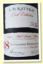 Glenlossie 18 yo 1992/2011 (56.1%, Dewar Rattray, cask #3411, bourbon, 244 bottles) Glenlossie 18 yo 1992/2011 (56.1%, Dewar Rattray, cask #3411, bourbon, 244 bottles)