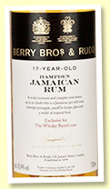 Hampden 17 yo 2000/2018 (55.4%, Berry Bros for The Whisky Barrel, cask #31)
Hampden 17 yo 2000/2018 (55.4%, Berry Bros for The Whisky Barrel, cask #31)