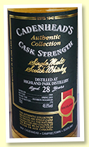 Highland Park 28 yo 1989/2018 (48.8%, Cadenhead Authentic Collection, bourbon hogshead, 270 bottles)