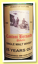 Macallan 25 yo (42%, Southwark Distillers for Cantoni Bernardo, Alpa SNC, Italy, 1980