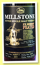 Millstone 2013/2016 (52.56%, OB, Zuidam, Netherlands, peated, PX, cask #2627, 334 bottles) Millstone 2013/2016 (52.56%, OB, Zuidam, Netherlands, peated, PX, cask #2627, 334 bottles)