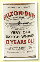 Milton-Duff 100% Malt 13 yo (85 proof, OB, 1950s)