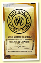 Miltonduff-Glenlivet 36 yo 1978/2015 (44.9%, Cadenhead Single Cask, hogshead, 126 bottles)
