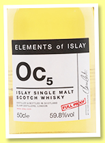 Oc5 2011/2018 (59.8%, Elixir Distillers, Elements of Islay, bourbon barrel) 