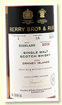 Orkney Islands 14 yo 2002/2018 (56.8%, Berry Brothers, first fill sherry butt, cask #1) Orkney Islands 14 yo 2002/2018 (56.8%, Berry Brothers, first fill sherry butt, cask #1)