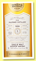 Pulteney 19 yo 1998/2018 (46%, Gordon & MacPhail, Connoisseurs Choice, first fill bourbon barrel, 501 bottles)