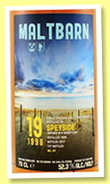 Speyside Region 19 yo 1988/2017 (52.3%, Maltbarn, 177 bottles)