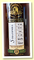 Strathmill 21 yo 1990/2012 (54.4%, Duncan Taylor ‘Dimensions’, cask #4248, 280 bottles) Strathmill 21 yo 1990/2012 (54.4%, Duncan Taylor ‘Dimensions’, cask #4248, 280 bottles)