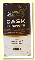 Tormore 2004/2016 (61.2%, Gordon & MacPhail, CASK) Tormore 2004/2016 (61.2%, Gordon & MacPhail, CASK)
