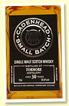Tormore 30 yo 1984/2015 (55.8%, Cadenhead Small Batch, 432 bottles)