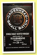 Tullibardine 24 yo 1993/2018 (43.6%, Cadenhead, Small Batch bourbon hogshead, 444 bottles) Tullibardine 24 yo 1993/2018 (43.6%, Cadenhead, Small Batch bourbon hogshead, 444 bottles)