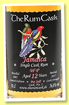 W.P. 12 yo 2005/2017 (56.6%, The Rum Cask, Jamaica, cask #1)