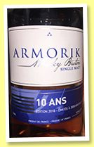 Armorik 10 yo ‘Edition 2018’ (46%, OB, France, 2000 bottles) Armorik 10 yo ‘Edition 2018’ (46%, OB, France, 2000 bottles)