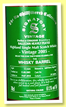 Ballechin 12 yo 2005/2018 (61.5%, Signatory Vintage for The Whisky Barrel, sherry hogshead, cask #160, 291 bottles)