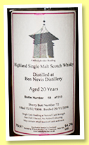 Ben Nevis 1996/2016 (54.2%, Whiskybroker, sherry butt, cask #72, 510 bottles)