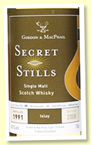 Bowmore 1991/2008 (45%, Gordon & MacPhail ‘Secret Stills 04.09’, refill sherry hogsheads, 1300 bottles)